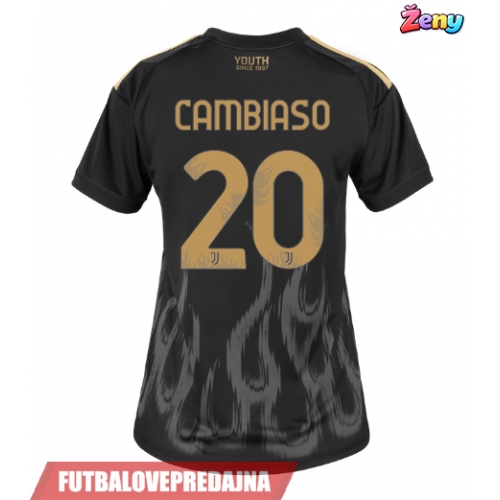 Lacne Ženy Futbalové dres Juventus Andrea Cambiaso #20 2026-27 Krátky Rukáv - Tretina